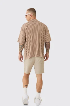Two Tone Towelling Boxy Shirt | BoohooMAN UK