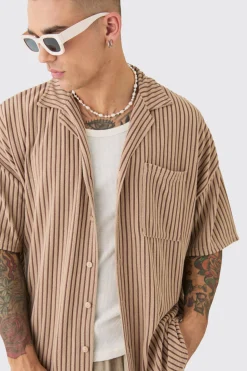 Two Tone Towelling Boxy Shirt | BoohooMAN UK