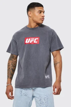 Ufc Washed License T-shirt | BoohooMAN UK