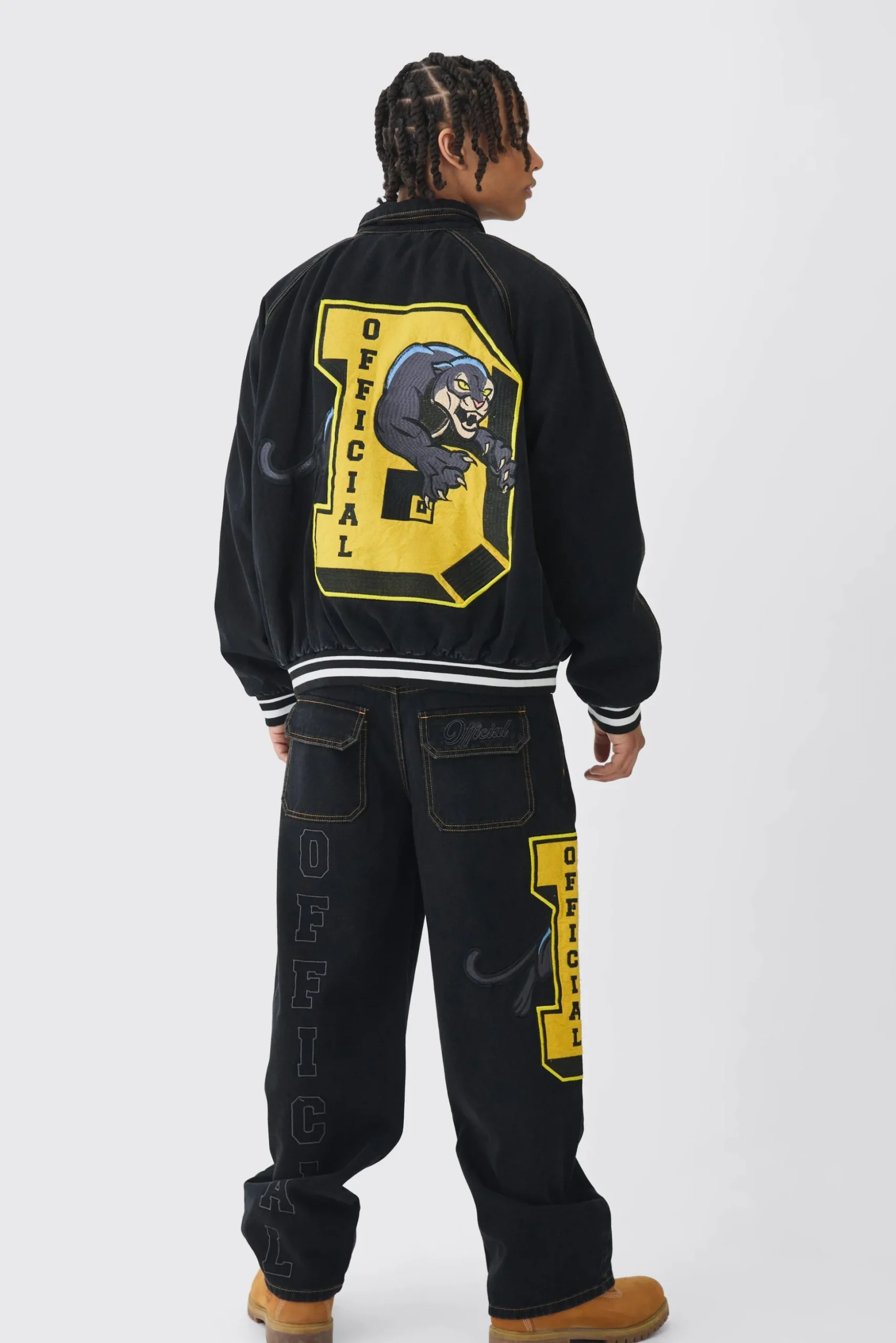 Varsity Applique Set | BoohooMAN UK