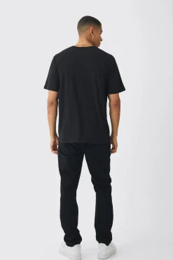 Varsity Graffiti Puff Print T-Shirt | BoohooMAN UK