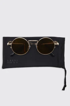 Vintage Crew Arm Sunglasses | BoohooMAN UK