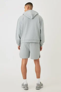 Volley Short Length Heavyweight Ribbed Short | BoohooMAN UK