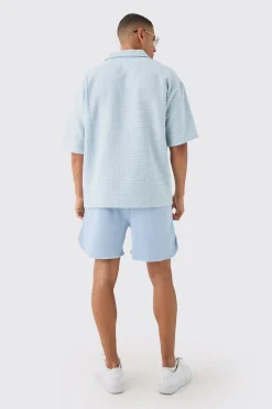 Volley Short Length Heavyweight Ribbed Short | BoohooMAN UK