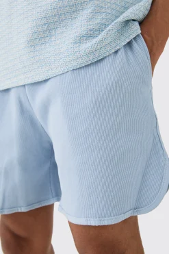 Volley Short Length Heavyweight Ribbed Short | BoohooMAN UK
