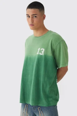 Washed 13 Star Printed T-Shirt | BoohooMAN UK