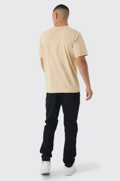 Washed Worldwide Mountain Print T-Shirt | BoohooMAN UK