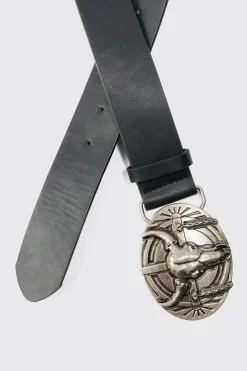 Western Bull Black Belt | BoohooMAN UK