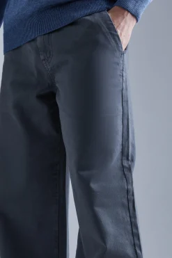 Wide Fit Chino Trouser | BoohooMAN UK