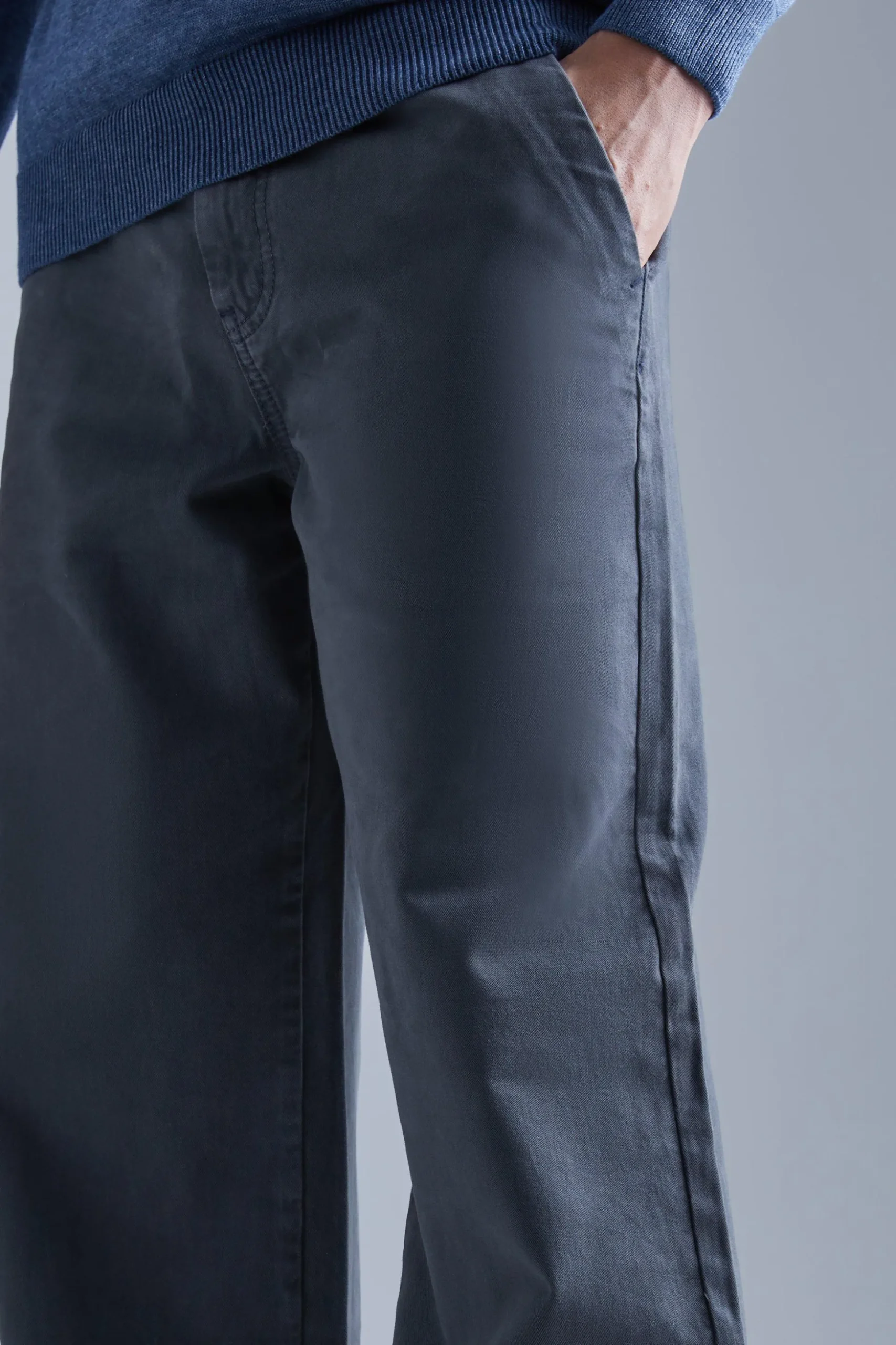 Wide Fit Chino Trouser | BoohooMAN UK