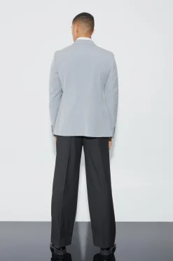 Wide Fit Colour Block Half And Half Trouser | BoohooMAN UK