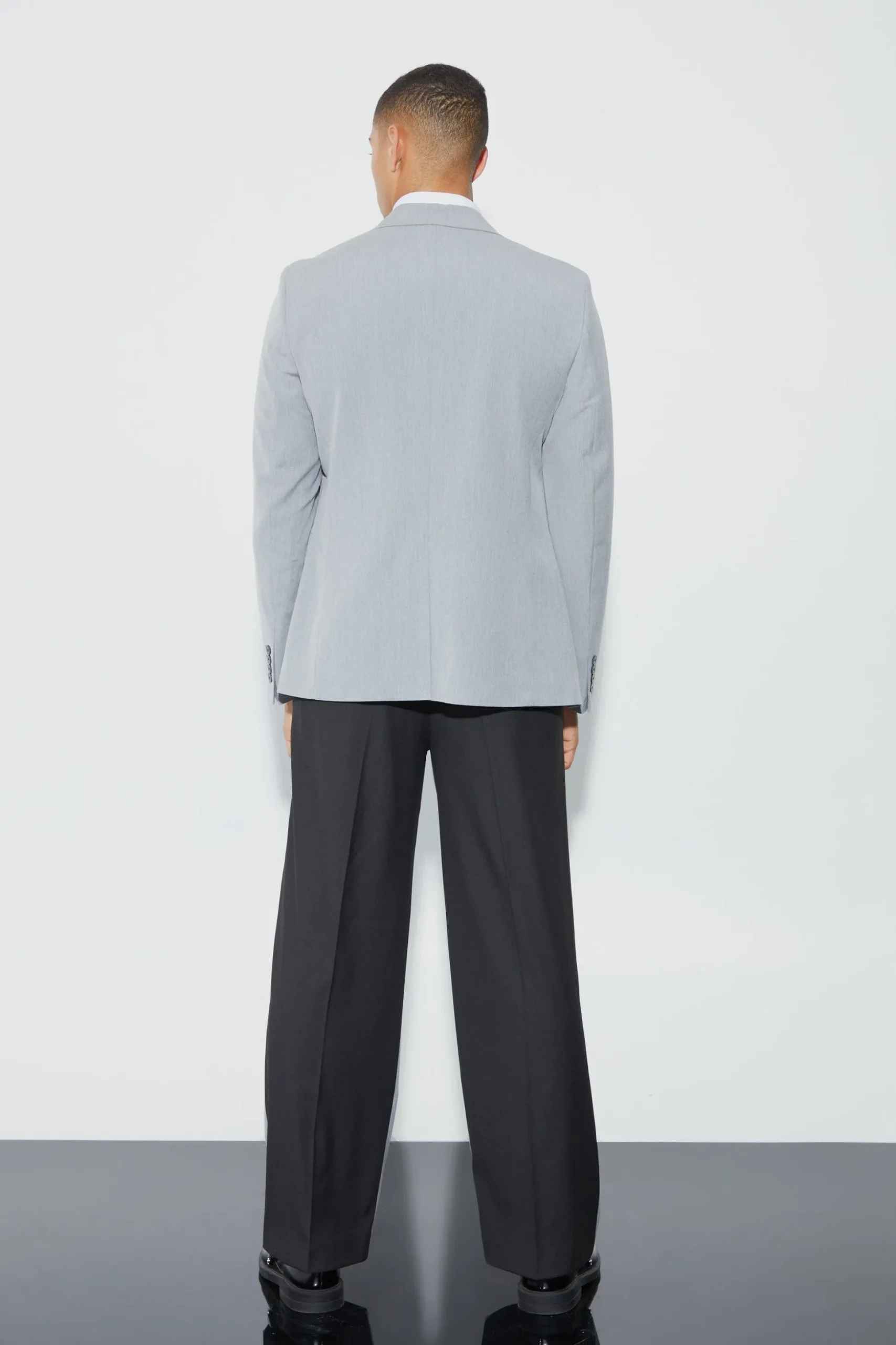 Wide Fit Colour Block Half And Half Trouser | BoohooMAN UK