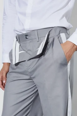 Wide Fit Double Waistband Trouser | BoohooMAN UK