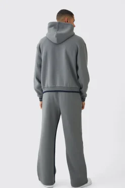Wide Leg Homme Graphic Stripe Gusset Joggers | BoohooMAN UK
