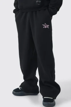 Wide Leg Star Printed Joggers | BoohooMAN UK
