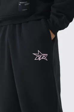 Wide Leg Star Printed Joggers | BoohooMAN UK