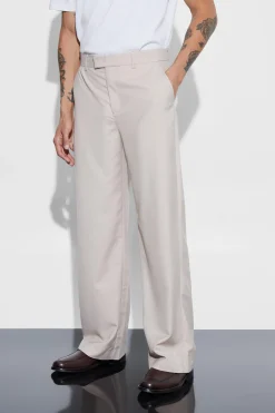Wide Leg Tailored Trouser | BoohooMAN UK