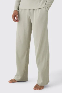 Wide Leg Waffle Jogger | BoohooMAN UK