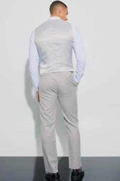 Window Check Straight Fit Trousers | BoohooMAN UK