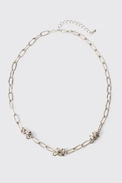 Wire Chunky Chain Necklace | BoohooMAN UK