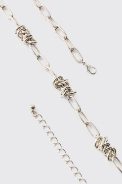 Wire Chunky Chain Necklace | BoohooMAN UK