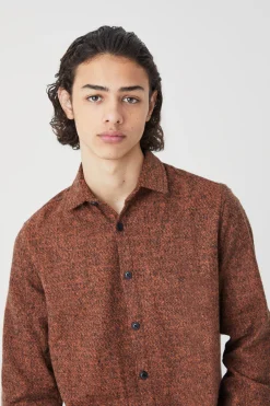 Wool Look Melton Button Through Overshirt | BoohooMAN UK