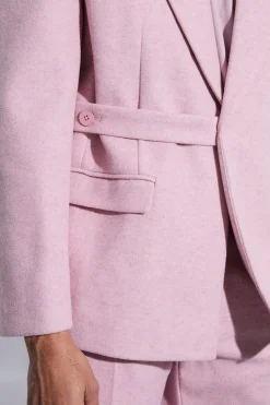 Wool Look Oversized Strap Detail Blazer | BoohooMAN UK