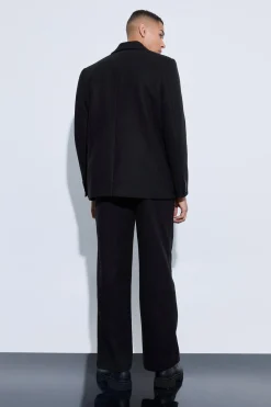 Wool Look Oversized Strap Detail Suit | BoohooMAN UK