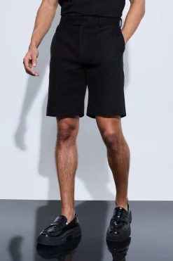 Wool Look Tailored Shorts | BoohooMAN UK