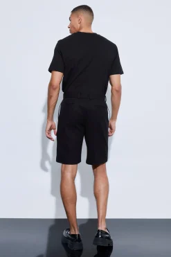 Wool Look Tailored Shorts | BoohooMAN UK
