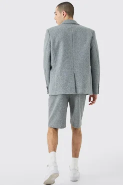 Wool Look Tailored Shorts | BoohooMAN UK