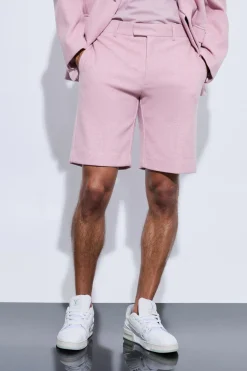 Wool Look Tailored Shorts | BoohooMAN UK
