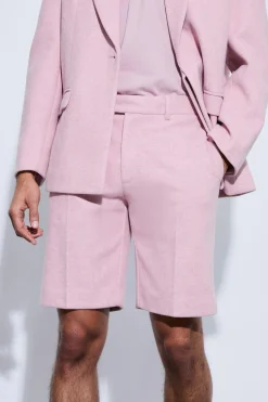 Wool Look Tailored Shorts | BoohooMAN UK