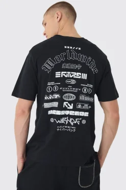 Worldwide Back Printed T-Shirt | BoohooMAN UK