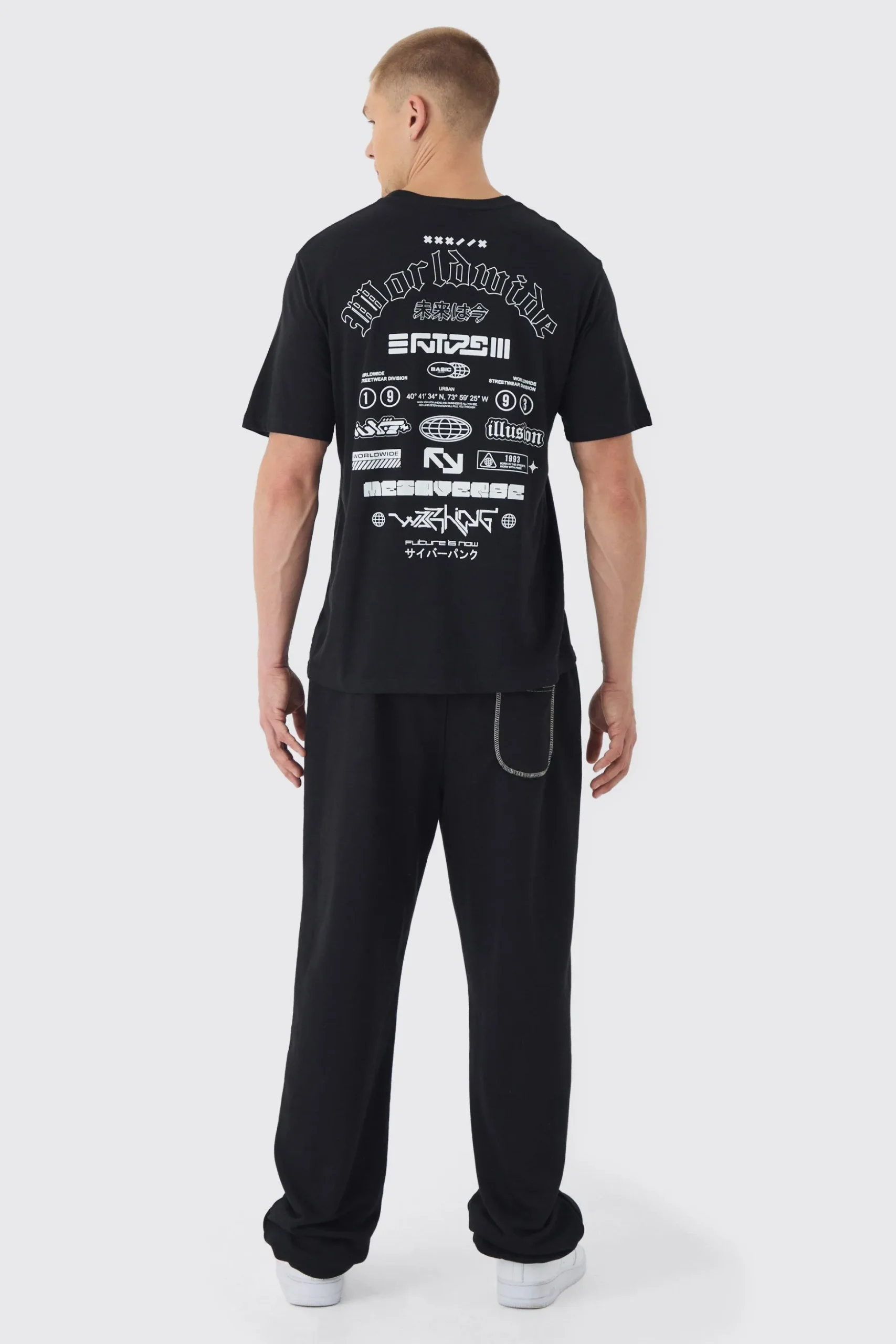 Worldwide Back Printed T-Shirt | BoohooMAN UK