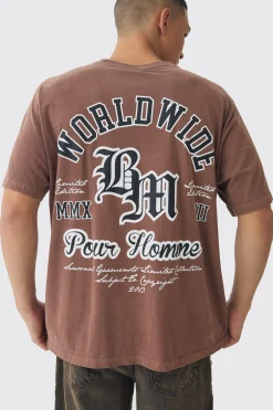 Worldwide BM Back Print T-Shirt | BoohooMAN UK