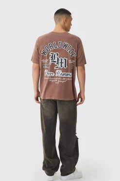 Worldwide BM Back Print T-Shirt | BoohooMAN UK