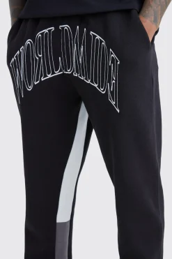 Worldwide Contrast Stitch Gusset Jogger | BoohooMAN UK