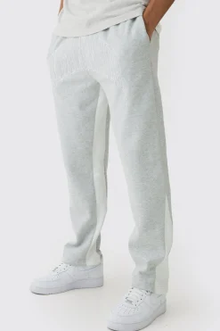 Worldwide Embroidered Contrast Stitch Gusset Jogger | BoohooMAN UK