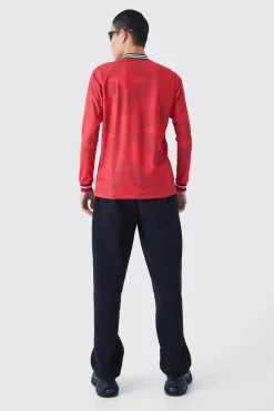 Worldwide Long Sleeve Football Shirt | BoohooMAN UK
