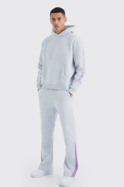 Worldwide Placement Printed Gusset Tracksuit | BoohooMAN UK