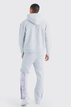 Worldwide Placement Printed Gusset Tracksuit | BoohooMAN UK