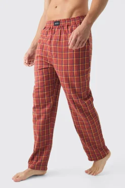 Woven Check Lounge Bottoms | BoohooMAN UK