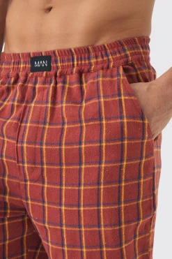 Woven Check Lounge Bottoms | BoohooMAN UK