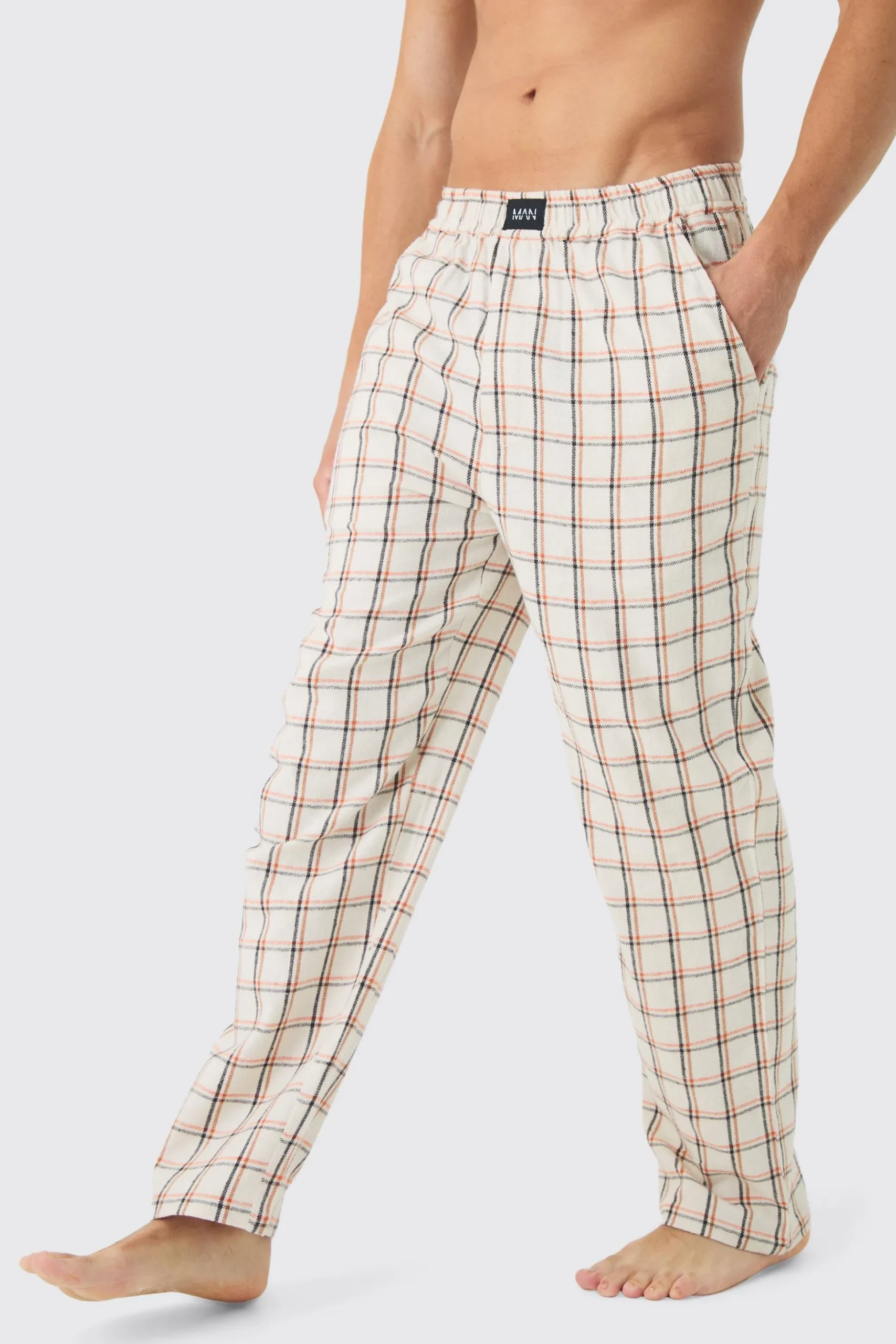 Woven Check Lounge Bottoms | BoohooMAN UK