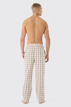 Woven Check Lounge Bottoms | BoohooMAN UK