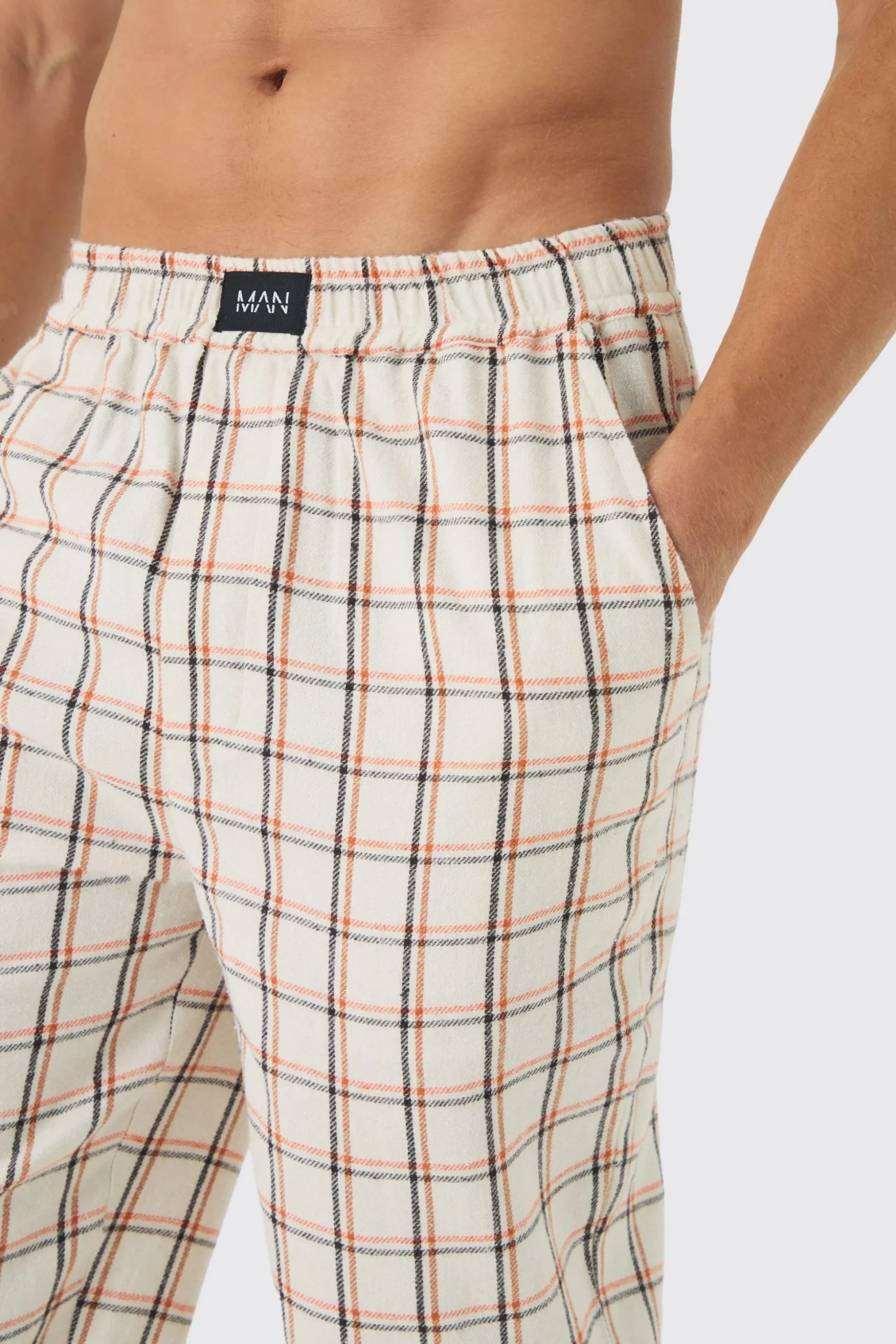 Woven Check Lounge Bottoms | BoohooMAN UK