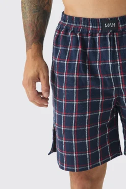 Woven Check Lounge Shorts | BoohooMAN UK