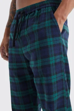 Woven Check Loungewear Pants | BoohooMAN UK