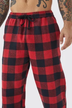 Woven Check Loungewear Pants | BoohooMAN UK